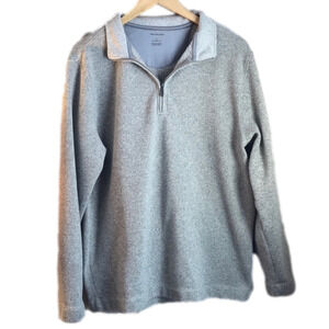 VAN HEUSEN Men's Classic Fit Size L Tan Sweatshirt with Zipper